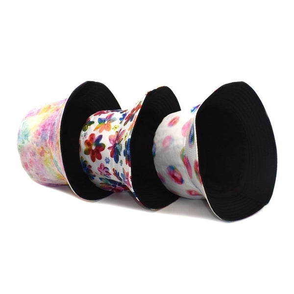 Unisex Casual Tie Dye Printing Wide Eaves Bucket Hat