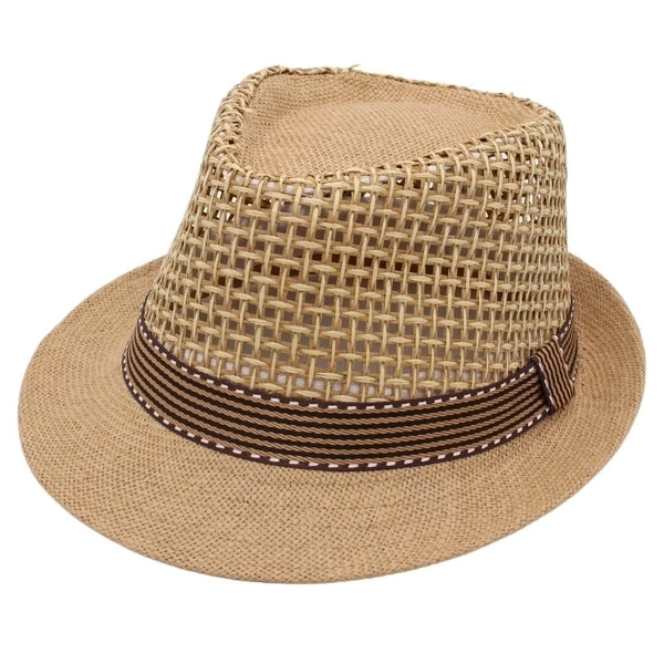 Unisex Elegant Basic Solid Color Wide Eaves Straw Hat