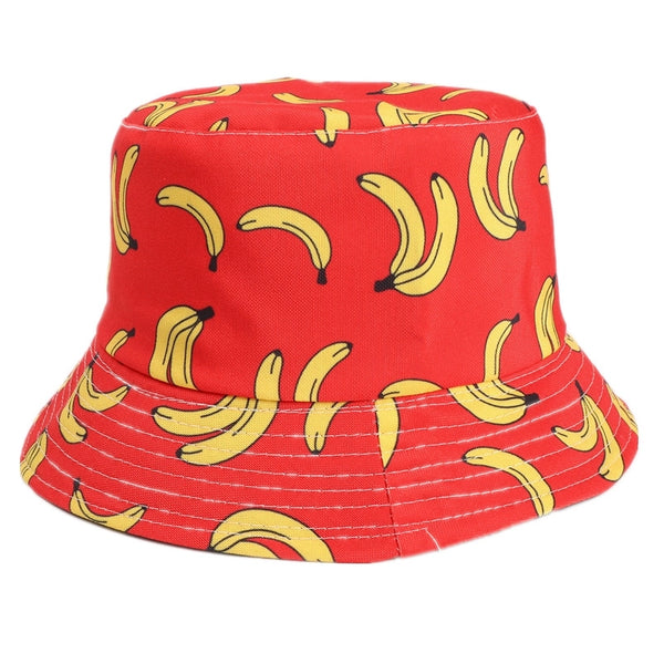 Unisex Fashion Banana Printing Wide Eaves Bucket Hat