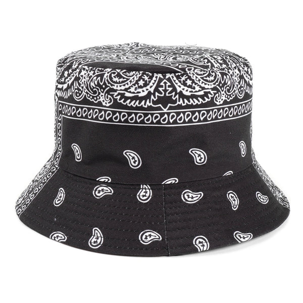 Unisex Fashion Cashew Nuts Printing Wide Eaves Bucket Hat