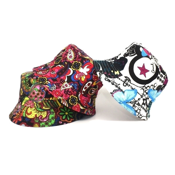 Unisex Fashion Flower Flat Eaves Bucket Hat