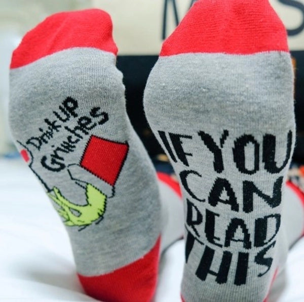 Unisex Fashion Letter Color Block Cotton Jacquard Crew Socks