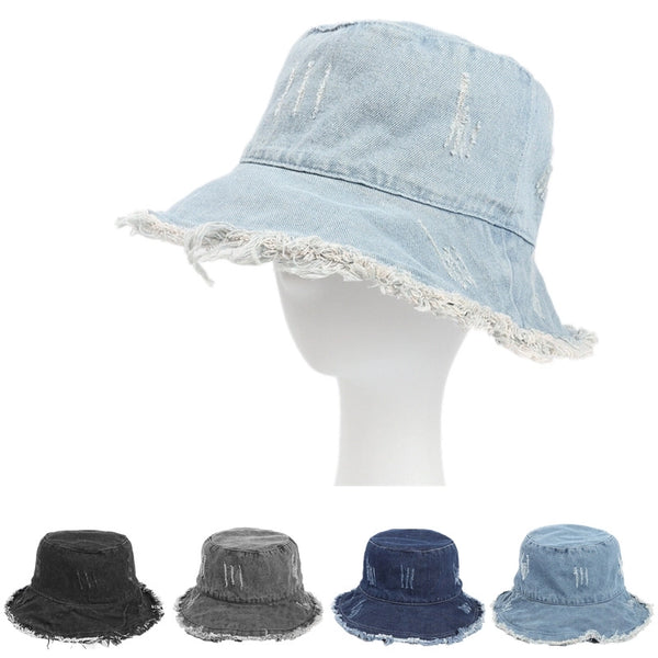 Unisex Fashion Solid Color Wide Eaves Bucket Hat