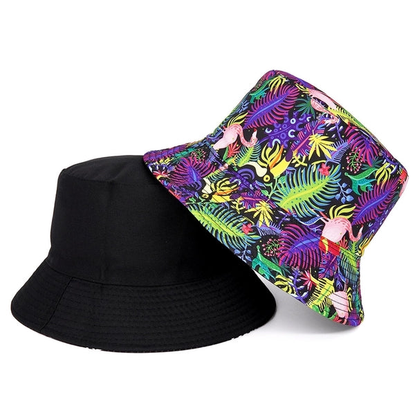 Unisex Ig Style Casual Animal Cartoon Leaves Wide Eaves Bucket Hat