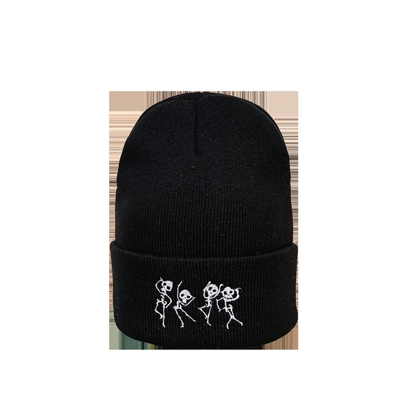 Unisex Korean Style Skull Embroidery