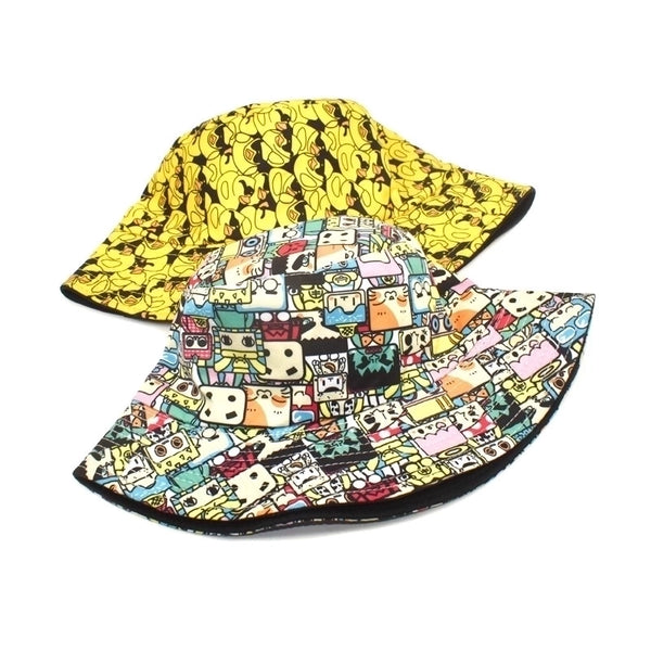 Unisex Retro Color Block Bucket Hat