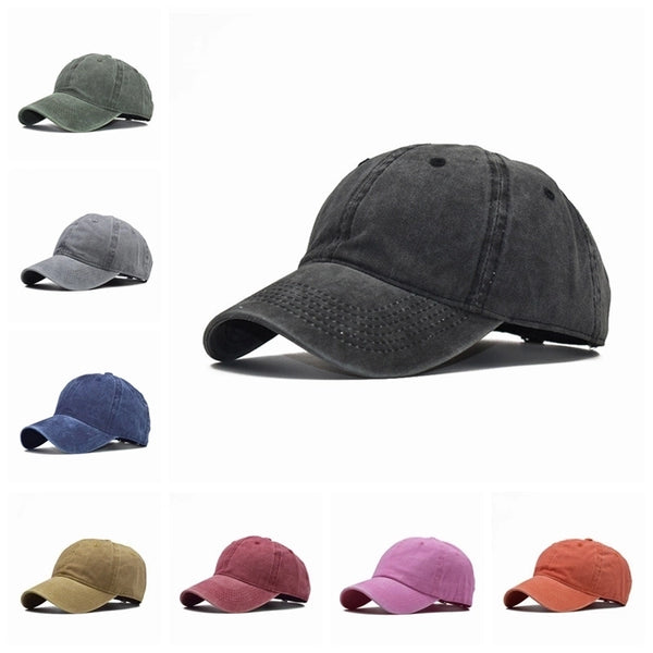 Unisex Retro Solid Color Flat Eaves Baseball Cap