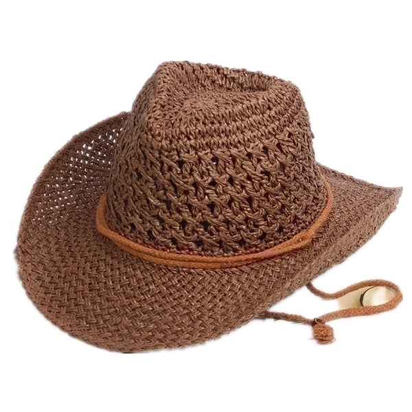 Unisex Retro Solid Color Straw Hat