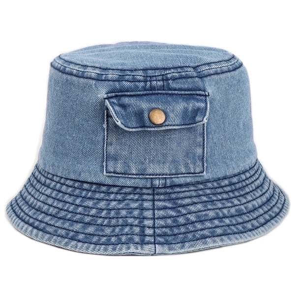 Unisex Retro Solid Color Wide Eaves Bucket Hat