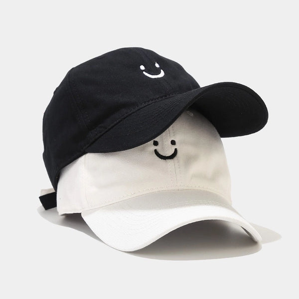 Unisex Simple Style Smiley Face Embroidery Curved Eaves Baseball Cap