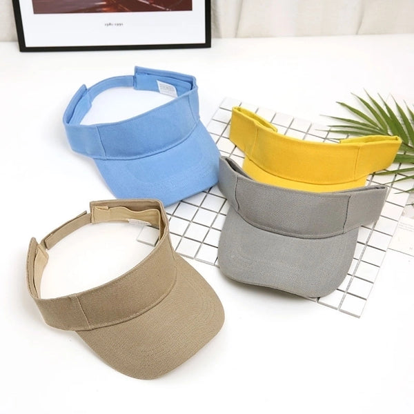 Unisex Simple Style Solid Color Curved Eaves Sun Hat