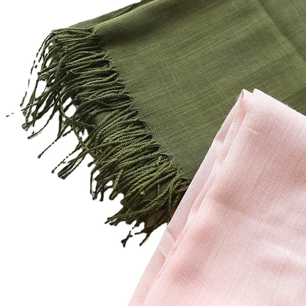 Unisex Simple Style Solid Color Polyester Scarf