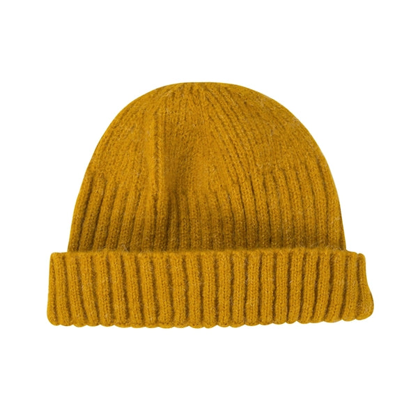 Unisex Simple Style Stripe Solid Color Crimping Wool Cap