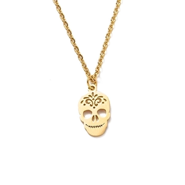 Wholesale Jewelry Fashion Skull Stainless Steel Necklace