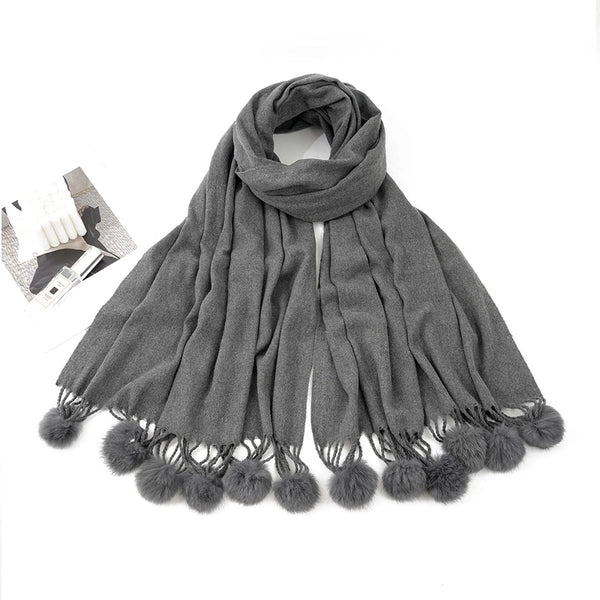 Women's Casual Simple Style Solid Color Imitation Cashmere Scarf