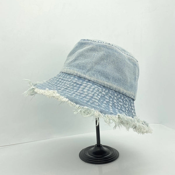 Women's Casual Simple Style Solid Color Wide Eaves Bucket Hat