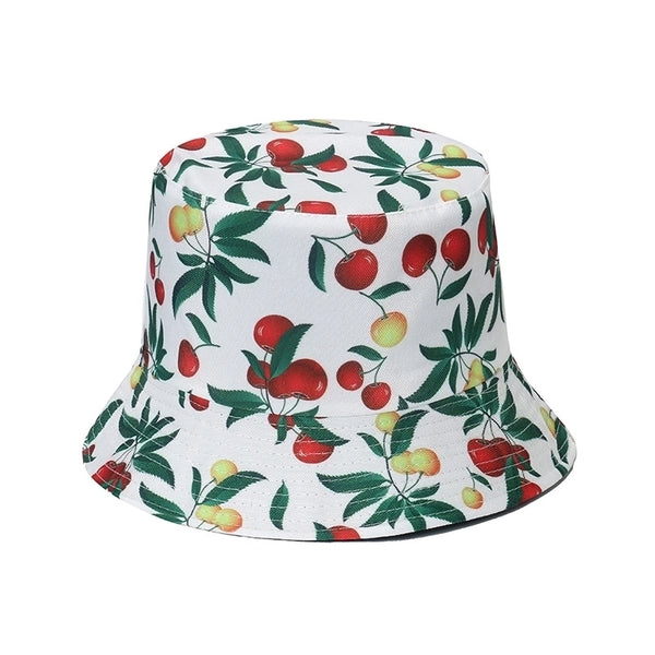 Women's Casual Streetwear Fruit Flat Eaves Bucket Hat