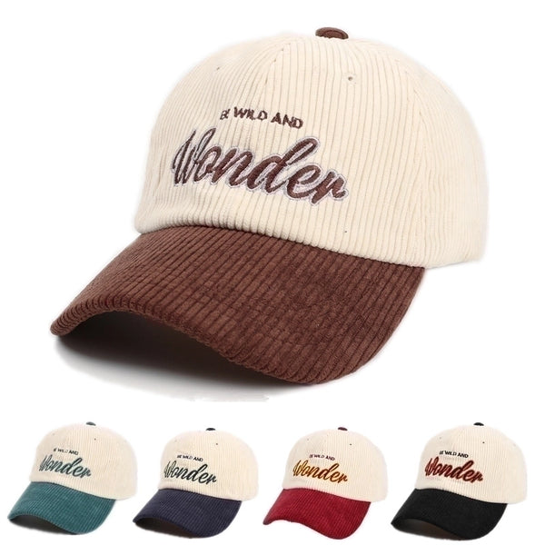 Women's Classic Style Letter Embroidery Flat Eaves Baseball Cap