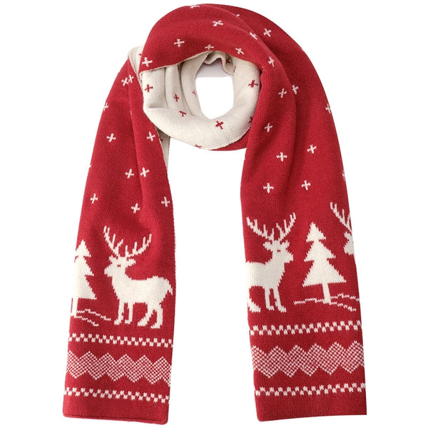 Women's Cute Elk Imitation Cashmere Winter Scarves