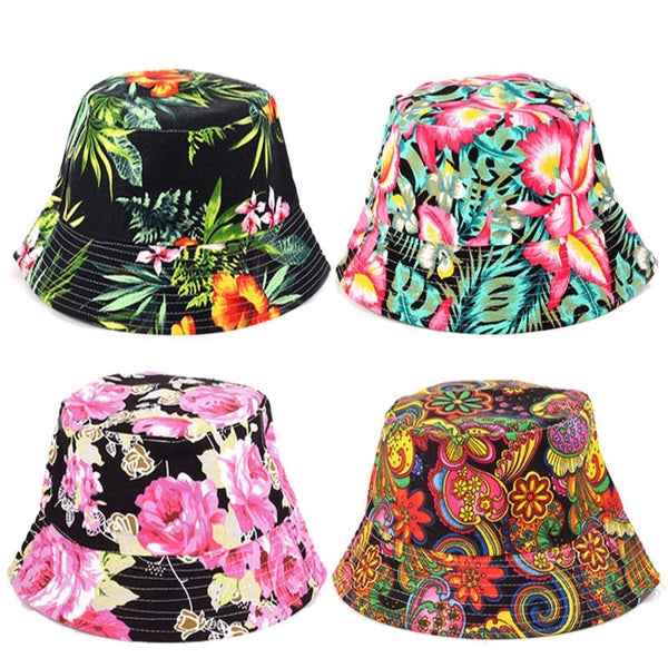 Women's Cute Printing Flower Flat Eaves Baseball Cap