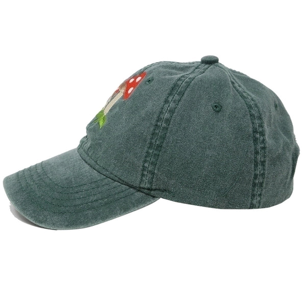 Women's Cute Retro Mushroom Embroidery Curved Eaves Baseball Cap