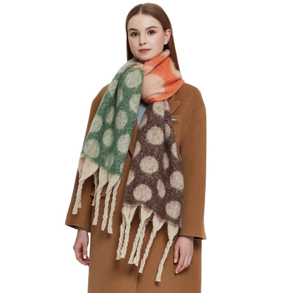 Women's Elegant Color Block Polyester Scarf