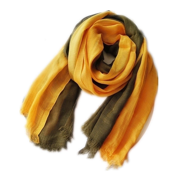 Women's Elegant Gradient Color Cotton Scarves & Gloves