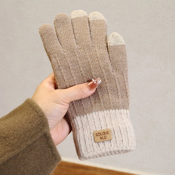 Women's Elegant Retro Color Block Gloves