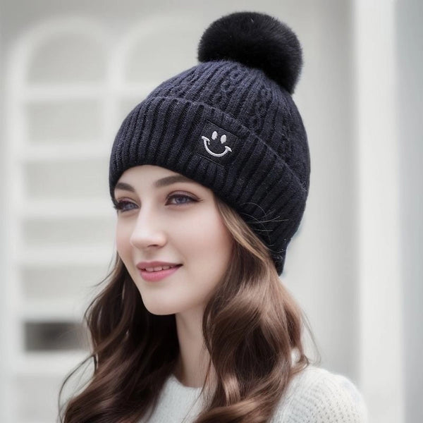 Women's Elegant Solid Color Eaveless Wool Cap