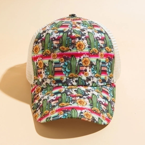 Women's Fashion Colorful Painted Curved Eaves Baseball Cap