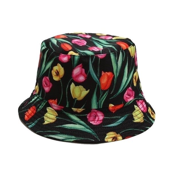 Women's Fashion Graffiti Double-sided Wide Eaves Bucket Hat