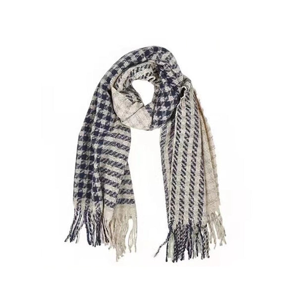 Women's Fashion Houndstooth Heart Shape Polyester Printing Scarf