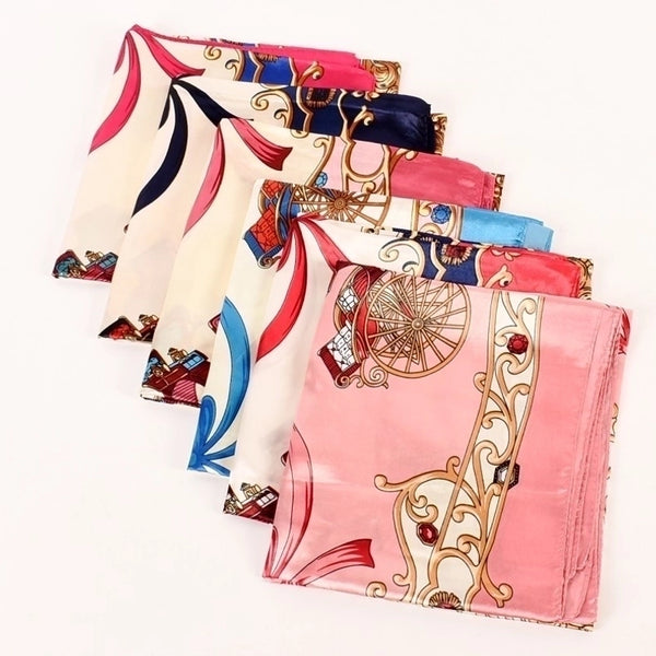 Women's Fashion Printing Satin Printing Silk Scarves