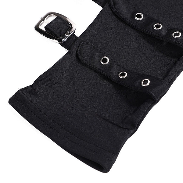 Women's Punk Cool Style Solid Color Arm Sleeves 1 Set