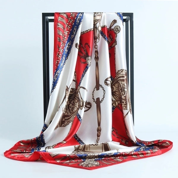 Women's Retro Printing Satin Printing Scarves & Gloves