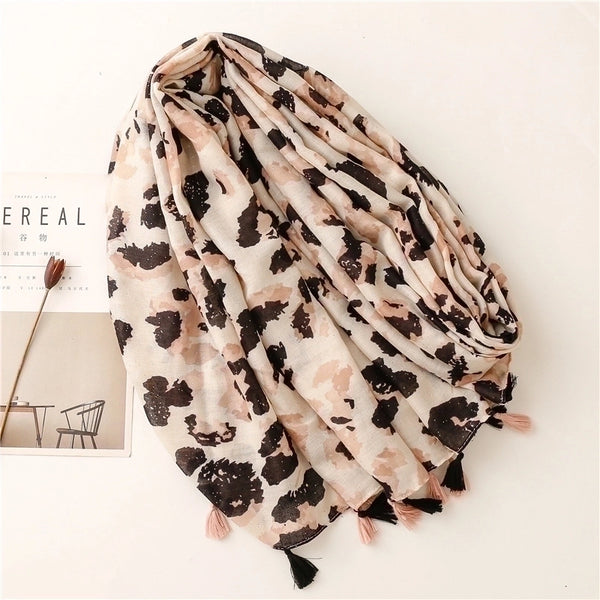 Women's Sexy Leopard Polyester Silk Scarf