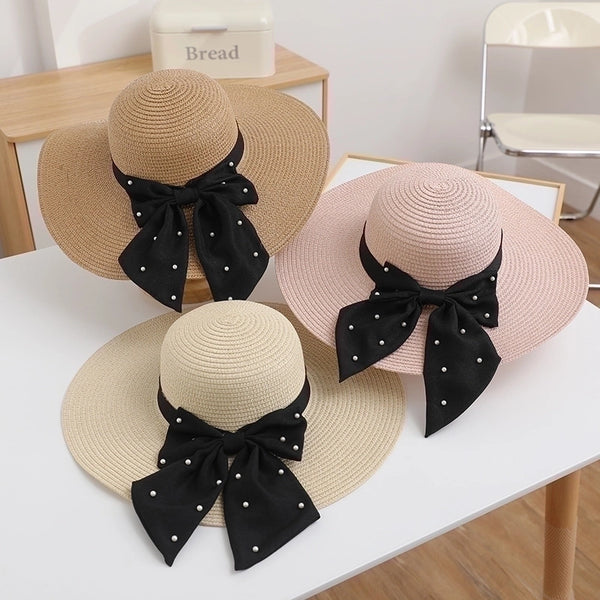 Women's Simple Style Classic Style Color Block Wide Eaves Straw Hat