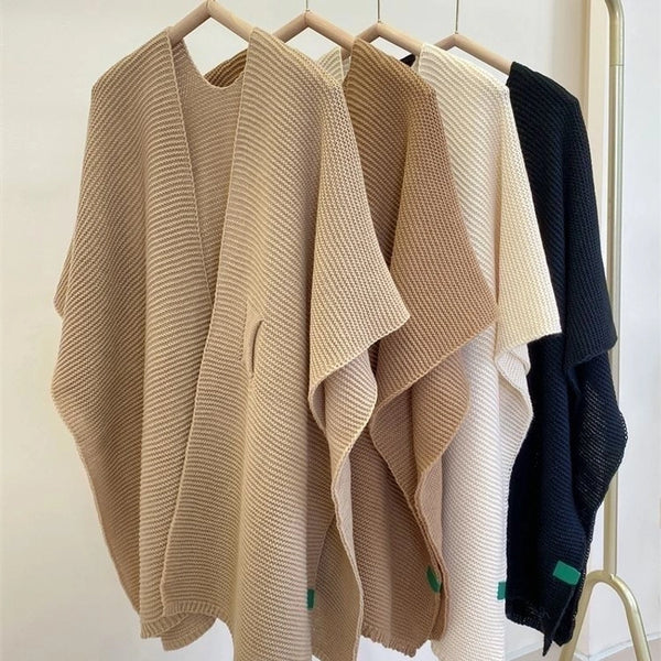 Women's Simple Style Solid Color Imitation Cashmere Shawl