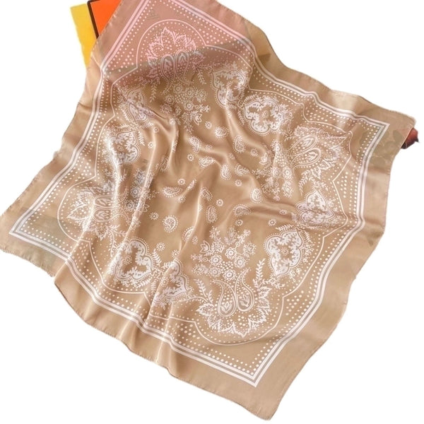 Women's Streetwear Cashew Nuts Satin Printing Silk Scarf