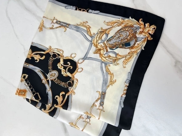 Women's Streetwear Printing Satin Printing Silk Scarf