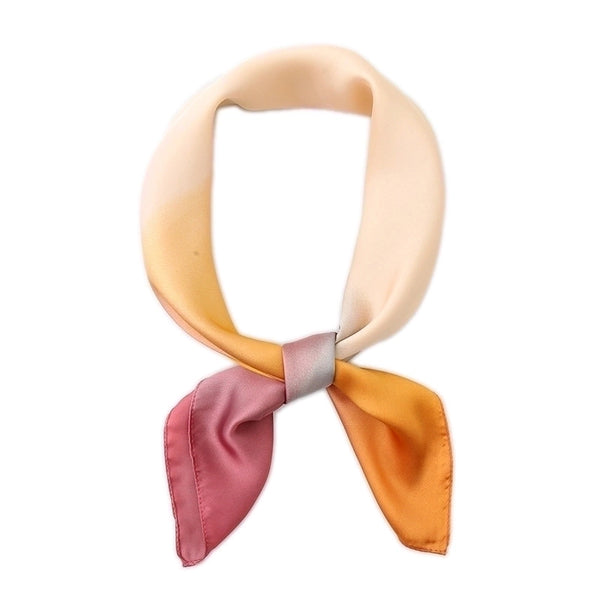 Women's Sweet Solid Color Satin Silk Scarves