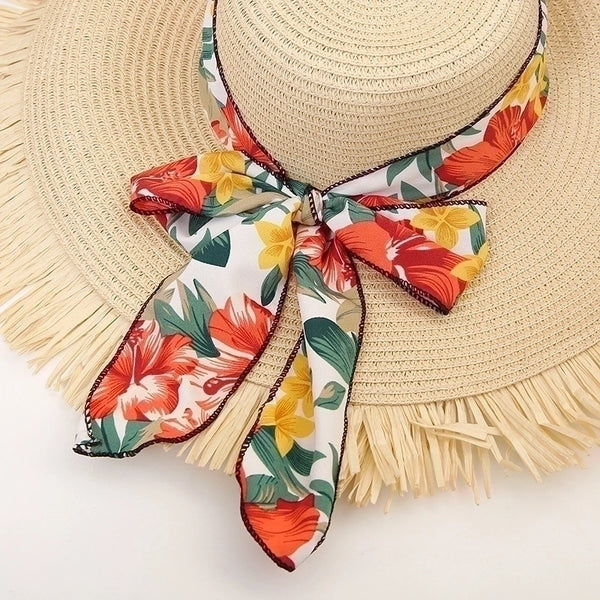 Women's Vacation Beach Solid Color Big Eaves Straw Hat